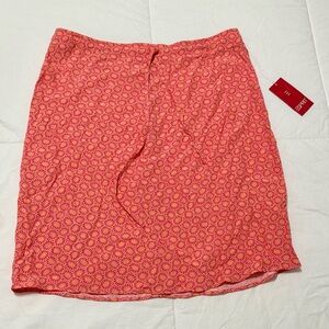 Vintage Deadstock ESPIRIT Orange and Red Floral Print Sundeck Mini Skirt Y2k